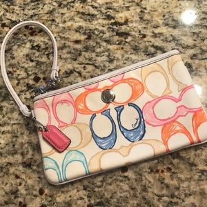 Coach multicolor wristlet!